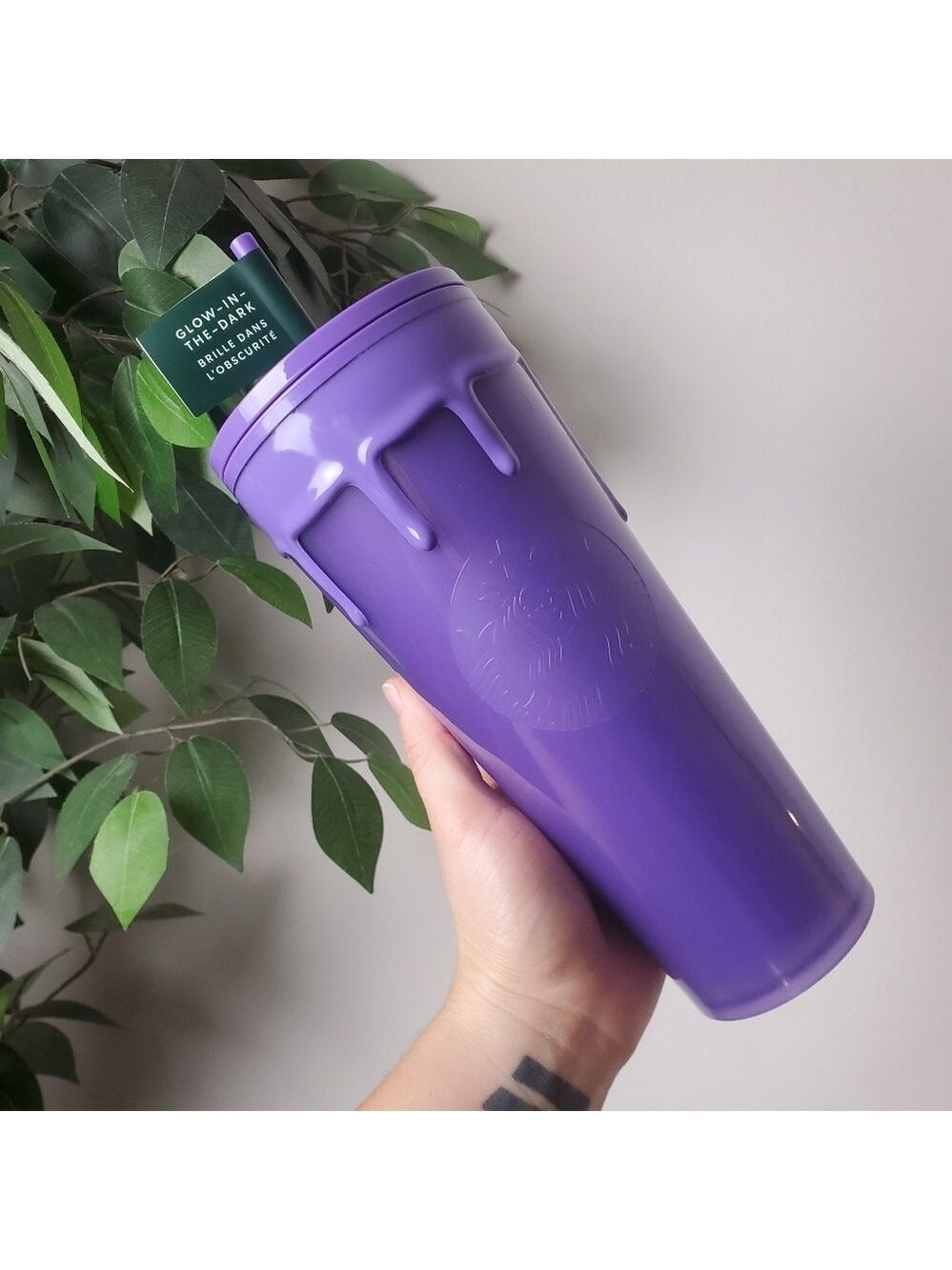 Starbucks 24oz Tumbler Purple Slime Glow In The Dark Halloween